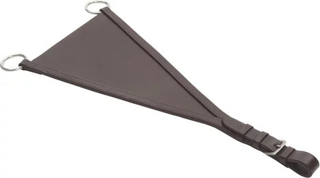 Velociti Martingale für Pferde aus Leder und Stahl in Braun mit Befestigung für die Schnalle – Bild 1 von 1