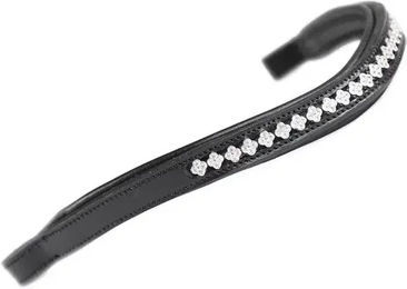 Velociti Pferdegeschirr mit Strass-Blumen in Schwarz – Bild 1 von 1