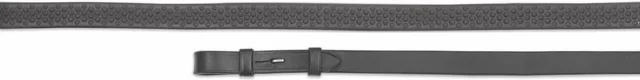 Velociti Pferdezügel aus Leder und weichem Gummi Schwarz 61 Zoll – Bild 1 von 2