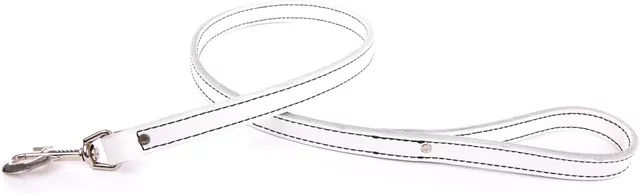 Produktbild von Venandi Animal Hundeleine aus Leder in Weiß 25/100 cm