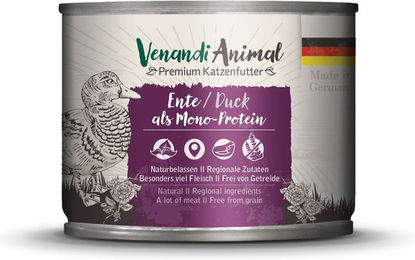Venandi Animal Katze Monoprotein Ente Stückchen in Sauce Adult 6 x 200 g - 6 x 200 g – Bild 1 von 6