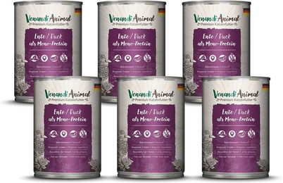 Venandi Animal Katzen Nassfutter Ente Monoprotein Sensitive Stückchen in Sauce 2400g – Bild 1 von 2