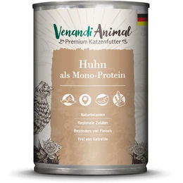 Venandi Animal Katzen Nassfutter Huhn Monoprotein Sensitive Adult Stückchen in Sauce 6 x 400 g - 6 x 400 g – Bild 1 von 3