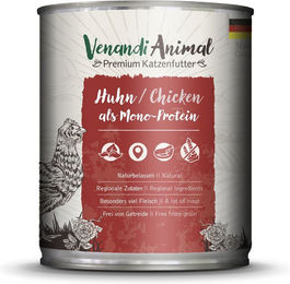 Venandi Animal Katzen Nassfutter Huhn Monoprotein Sensitive Stückchen in Sauce 6 x 800 g - 6 x 800 g – Bild 1 von 4