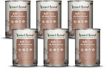 Venandi Animal Katzen Nassfutter Kalb Monoprotein Sensitive Stückchen in Sauce 2400g – Bild 1 von 2