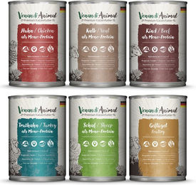 Produktbild von Venandi Animal Katzen Nassfutter Mixpack 6 x 400 g Geflügel Getreidefrei Monoprotein Adult - 6 x 400 g