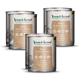 Venandi Animal Katzen Nassfutter Probierpaket Huhn Pute Rind getreidefrei 6 x 800 g - 6 x 800 g – Bild 1 von 4