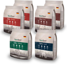 Venandi Animal Katzen Trockenfutter Probierpaket mit Huhn, Rind, Lachs und Lamm, getreidefrei, 6 x 300 g - 6 x 300 g – Bild 1 von 4