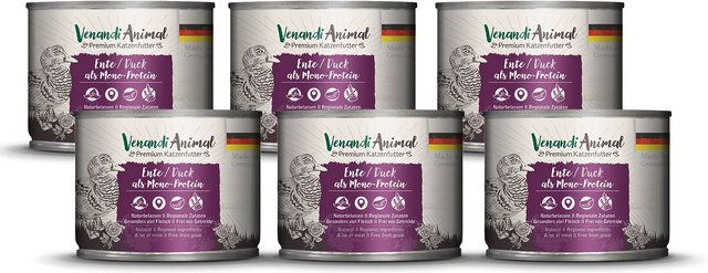 Venandi Animal Katzenfutter Ente Monoprotein Sensitive Stückchen in Sauce 1200g – Bild 1 von 2