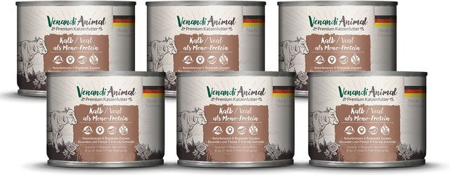 Venandi Animal Katzenfutter Kalb Monoprotein Sensitive Stückchen in Sauce 1200g – Bild 1 von 2