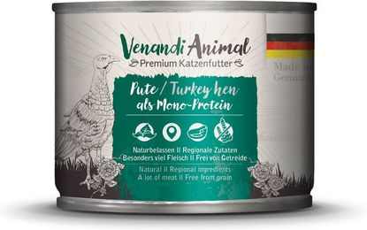 Venandi Animal Monoprotein Katzen Nassfutter Pute Stückchen in Soße 6 x 200 g - 6 x 200 g – Bild 1 von 6