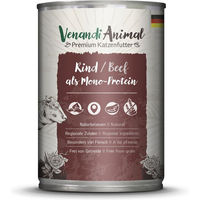 Produktbild von Venandi Animal Monoprotein Rind Stückchen in Sauce für adulte Katzen 6 x 400 g - 6 x 400 g