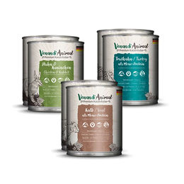 Venandi Animal Probierpaket II Katzennassfutter Getreidefrei Sensitive Huhn Kaninchen Kalb Truthahn 6 x 800 g - 6 x 800 g – Bild 1 von 3