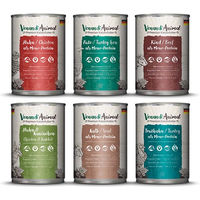 Produktbild von Venandi Animal Probierpaket III Hund Nassfutter mit Huhn Pute Rind Kaninchen Kalb und Truthahn hoher Fleischanteil 6x400g - 6 x 400 g