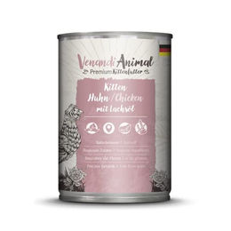 Venandi Kitten Nassfutter Huhn mit Lachs Stückchen in Sauce getreidefrei 400g - 400 g – Bild 1 von 5