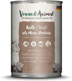 Venandi Monoprotein Kalb Stückchen in Soße für Katzen Adult 6 x 400 g - 6 x 400 g – Bild 1 von 4