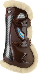 Veredus Carbon Gel Vento Gamaschen vorne mit Kunstfell Save the Sheep in Grau oder Braun – Bild 1 von 7