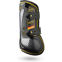 Produktbild von Veredus Carbon Gesl Absolute Aachen Edition Tendon Boot Gamaschen für Pferde Schwarz Gelb Rot Größe L