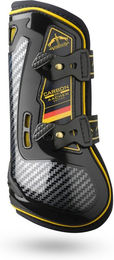 Veredus Carbon Gesl Absolute Aachen Edition Tendon Boot Gamaschen für Pferde Schwarz Gelb Rot Größe M – Bild 1 von 1