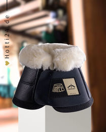 Produktbild von Veredus Hufglocken Safety Bell Save the Sheep Gamaschen aus Kunstleder Schwarz 2er Set