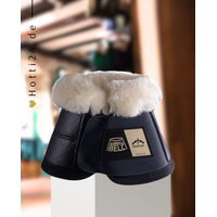 Produktbild von Veredus Hufglocken Safety Bell Save the Sheep Gamaschen aus Kunstleder Schwarz 2er Set