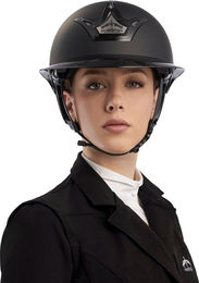VEREDUS Reithelm Vita GST Unisex Schwarz Matt Größe M (53) mit breitem Schirm – Bild 1 von 4