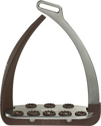 Veredus Vita Steel 1 Sicherheitssteigbügel aus Edelstahl in Braun und Silber – Bild 1 von 7