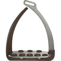 Produktbild von Veredus Vita Steel 1 Sicherheitssteigbügel aus Edelstahl in Braun und Silber