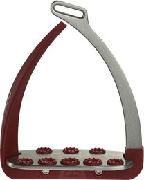 Veredus Vita Steel 1 Sicherheitssteigbügel aus Edelstahl in Rot und Silber – Bild 1 von 7