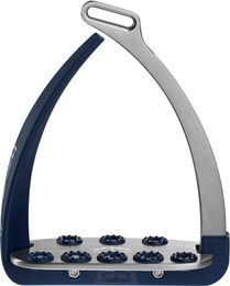 Veredus Vita Steel1 Sicherheitssteigbügel aus Edelstahl in Blue Navy und Silber – Bild 1 von 6
