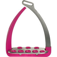 Produktbild von Veredus Vita Steel1 Sicherheitssteigbügel aus Edelstahl in Rosa und Silber - 1 Paar