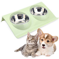 Produktbild von Verk Group Doppelnapf aus Metall für Hund und Katze - 0,15 l