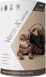 Verm-X Herbal Crunchies Leckerli für Katzen mit Geflügel und Lachs zur Unterstützung der Verdauung 60 g – Bild 1 von 9