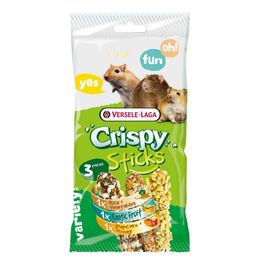 Produktbild von Versele-Laga Crispy Sticks Allesfresser Triple Variety Pack Kleintier Snack 160g - 8 x 3 Stk.