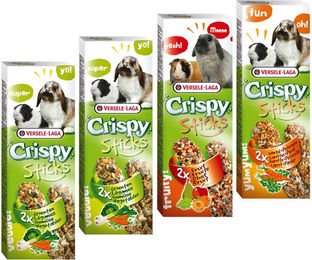 Produktbild von Versele-Laga Crispy Sticks Herbivores Knabberstangen für Kaninchen und Meerschweinchen ohne tierisches Protein 440g - 4 x 2 Stk.
