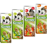 Produktbild von Versele-Laga Crispy Sticks Herbivores Knabberstangen für Kaninchen und Meerschweinchen ohne tierisches Protein 440g - 4 x 2 Stk.