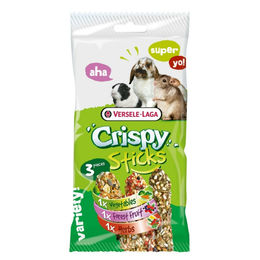 Produktbild von Versele-Laga Crispy Sticks Knabberstangen Pflanzenfresser Triple Variety Pack für Nager 165g
