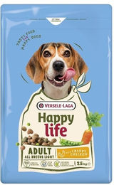 Produktbild von Versele-Laga Happy Life Adult Light Hundefutter mit Huhn zur Gewichtskontrolle 2,5 kg