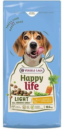 Produktbild von Versele-Laga Happy Life Adult Light Hundefutter mit Huhn zur Gewichtsreduktion 12,5 kg