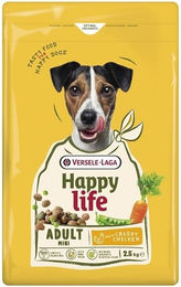 Produktbild von Versele-Laga Happy Life Adult Mini Hundefutter mit Huhn 2,5 kg ohne Farb- und Aromastoffe