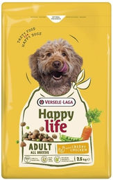Produktbild von Versele-Laga Happy Life Adult Trockenfutter Huhn für erwachsene Hunde 2,5 kg ohne Farb- und Aromastoffe