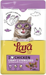 Produktbild von Versele-Laga Lara Adult Light Sterilized Katzenfutter Huhn 900g zur Gewichtskontrolle ohne Farb- und Aromastoffe