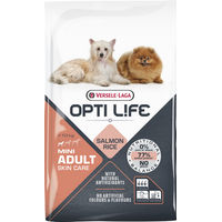 Produktbild von Versele-Laga Opti-Life Adult Skin Care Mini Hundefutter für kleine Rassen mit Lachs und Huhn glutenfrei 7,5 kg - 7,5 kg