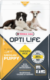 Versele-Laga Opti Life Puppy Medium Hundefutter Huhn glutenfrei hypoallergen 12,5 kg - 12,5 kg – Bild 1 von 13