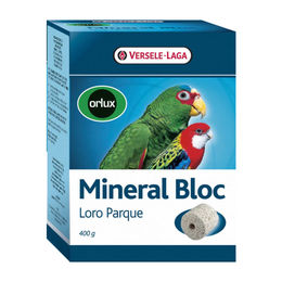 Versele-Laga Orlux Mineral Bloc Loro Parque Mineralstein für Papageien und Großsittiche ohne tierisches Protein 400 g - 12 x 400 g – Bild 1 von 6