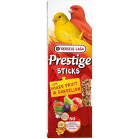 Produktbild von Versele-Laga Prestige Sticks Fruchtmischung und Löwenzahn Knabberstangen für Kanarienvögel 60g - 2 x 30 g