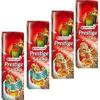 Produktbild von Versele-Laga Prestige Sticks Mixed Pack Knabberstangen für Großsittiche 560g - 4 x 140 g