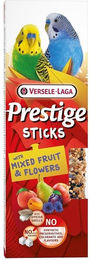 Versele-Laga Prestige Sticks Snack für kleine Papageien und Wellensittiche mit Früchten und Blüten 4 x 60 g ohne tierisches Protein - 2 x 30 g – Bild 1 von 4