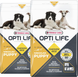 Produktbild von Versele-Laga Puppy Medium Hundefutter für mittlere Rassen mit Huhn glutenfrei 25 kg - 2 x 12,5 kg