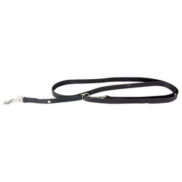Produktbild von Verstellbare Leder-Führleine Schwarz 210 cm x 18 mm